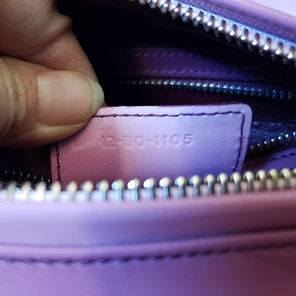 Lady Dior gradient purple white patent medium bag - Picture 8 of 13